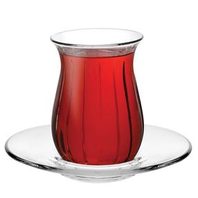 Kohvi- / teeserviis Pasabahce Linka, 0.145 l, klaas, läbipaistev v., 12 tk.