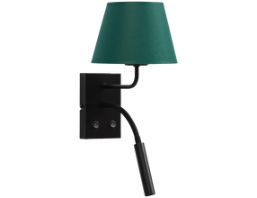 Lampa sienas Vespillo, E27/G9, 2 x 15 W, zelta krās./zaļa krās. / melna krās.
