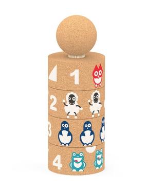 Развивающая игра Elou Totem Pole, коричневый цв.