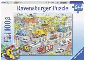 Puzle Ravensburger Vehicles In The City 105588, 49 cm x 36 cm, 100 gab., daudzkrāsaina