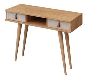 Konsolinis staliukas Kalune Design Lawen, ąžuolo sp./balta sp., 100 cm x 30 cm x 87.6 cm