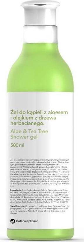 Kūno prausimosi želė Botanica Aloe & Tea Tree, 500 ml
