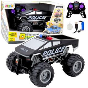Rc полицейская машина Lean Toys Off Road, 1:16, черный цв.