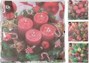 Jõulu pabersalvrätikud Christmas 602500560, 33 cm x 33 cm, (värv/disain valitakse juhuslikult), 16 tk