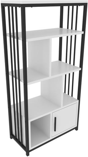 Grīdas plaukts Kalune Design Valero 875ZNA4567, balta krās./melna krās., 120 cm x 60 cm x 29.6 cm
