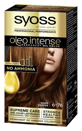 Plaukų dažai Syoss Oleo Intense, warm copper sp., 6-76, 115 ml