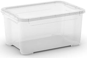 Daiktadėžė su dangčiu, daiktų saugojimo Curver T Box, 14 l, skaidri sp., 38 x 26.5 x 19 cm