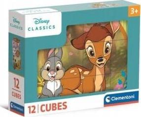 Puidust klotsid Clementoni Disney Classic, mitmevärviline, 12 tk