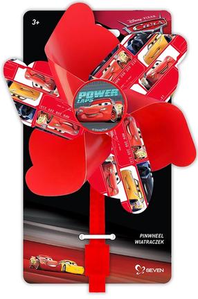 Vējdzirnavas Seven Disney Cars 51671, plastmasa, sarkana krās.