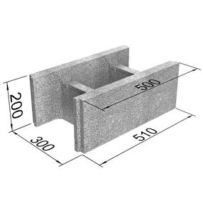 Statybinis blokelis Fibo, betono, 30 cm x 51 cm x 20 cm