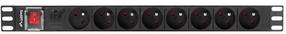 Buitinis ilgintuvas Lanberg PDU-PRO-07F-0200-B, 2 m, 7 lizdų, su jungikliu, juoda sp.