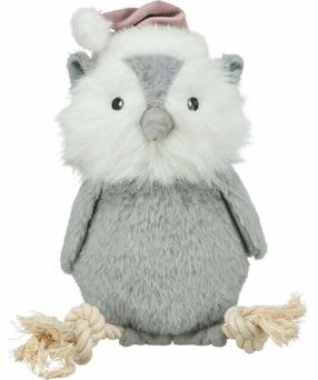 Žaislas šuniui, pliušinis Trixie Xmas Owl, 31 cm, pilka sp.
