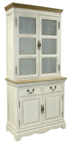 Vitrina Home4you Samira 13719, balta, 85.5 cm x 39.5 cm x 189.5 cm