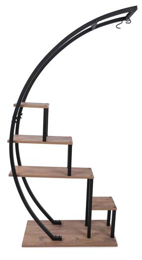 Statīvs puķu podiem Kalune Design Garden Atlantic, 85 cm x 35 cm, 180 cm, kokskaidu plāksnes (mdp)/melamīna/metāls, brūna krās./melna krās.