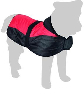 Lietusmētelis suņiem Flamingo Eisbar 5232261, melna krās./sarkana krās., 50 cm