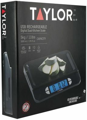 Elektroniski virtuves svari Taylor Pro, melna krās.