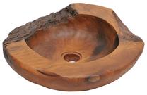 Vonios praustuvas VLX Solid Teak 243475, mediena, 45 cm x 45 cm x 15 cm, ruda sp.