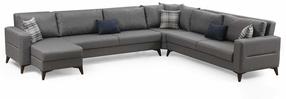 Kampinė sofa - lova Atelier Del Sofa Kristal, tamsiai pilka sp., 90 x 367 cm x 86 cm