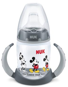 Bērnu pudele dzeršanai Nuk First Choice Mickey, 150 ml, 6+ mēn., pelēka krās.