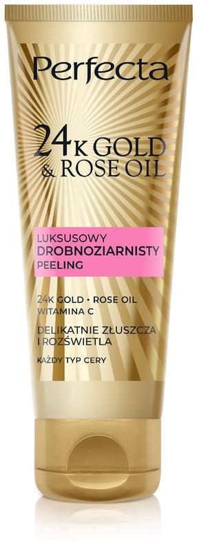 Näo koorimine, õlipõhine Perfecta 24K Gold & Rose Oil Peeling, 75 ml