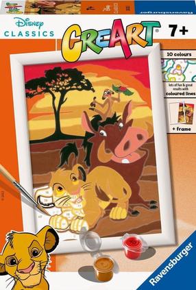 Tapymas pagal skaičius Ravensburger CreArt The Lion King, įvairių spalvų