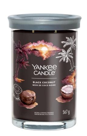 Свеча, ароматическая Yankee Candle Signature Black Coconut, 60 - 100 час, 567 г, прозрачный цв./черный цв.