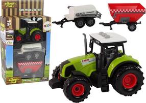  Žaisliniai traktoriai su priedais Lean Toys Farmers Tale 2in1 12766, -