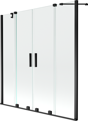 Vannas siena Mexen Velar Duo II, 140 cm x 150 cm, melna krās./rūdītais