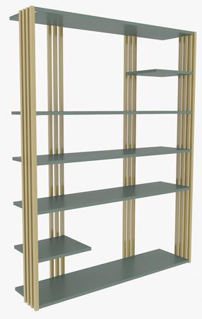 Pastatoma lentyna Kalune Design Jenny 875ZNA4524, aukso sp./žalia sp., 160 cm x 29.6 cm x 120 cm