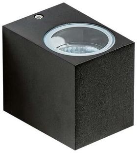 Sieninis lauko šviestuvas AZzardo Rimini 1, 35W, GU10, IP54, juoda sp., 6.5 cm x 9 cm