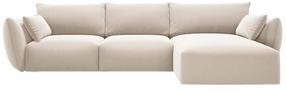 Угловой диван Cosmopolitan Design Matera Velvet Salvador 1, beige melange цв., правый, 171 x 280 см x 85 см