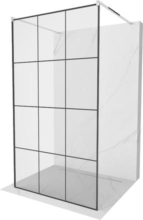 Dušisein Mexen Kioto Walk-In, 120 cm x 200 cm, must v./kroom v./läbipaistev