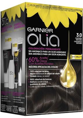 Matu krāsa Garnier Olia Midnight, tumši brūna krās., 3.0, 60 ml