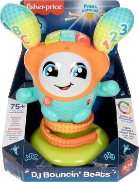 Prekė su pažeista pakuote. Lavinimo žaislas Mattel Fisher Price DJ Bouncin Beats, 30 cm, PL, įvairių spalvų