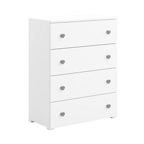 Komoda ADRK Elza, balta sp./pilka sp., 102 cm x 40 cm x 80 cm