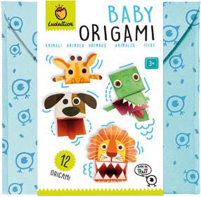 Papīra figūru izgatavošanas komplekts Ludattica Baby Origami Animals, daudzkrāsaina