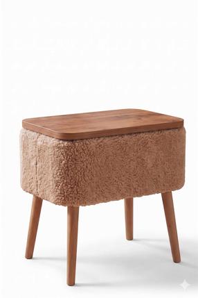 Staliukas Kalune Design Pkpuf02S, smėlio sp., 60 cm x 30 cm x 65 cm