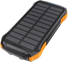 Зарядное устройство - аккумулятор Choetech Solar B658, 10000 мАч, черный цв./oранжевый цв.