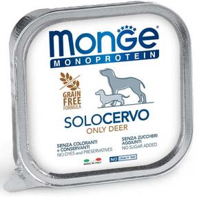 Šlapias šunų maistas Monge Monoprotein, elnių mėsa, 0.15 kg