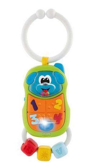 Игрушечный телефон, с погремушкой и подвеской Chicco Baby Senses Puppy