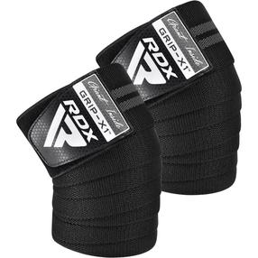 Лангетка RDX Gym Knee Wrap, черный цв./серый цв.