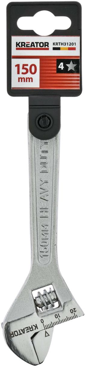 Reguleeritav mutrivõti Kreator KRTH31201, 150 mm, 0 - 19 mm
