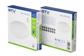 Šviestuvas lubų GTV Saturn BIS, LED, 4000 °K, 1 x 32 W, balta sp. / balta sp., 37.5 x 37.5 cm