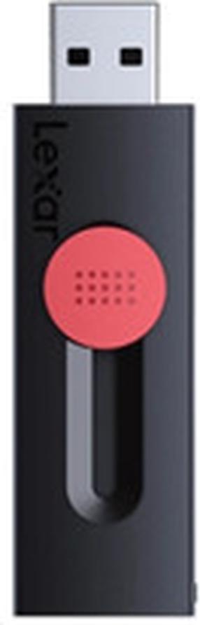 USB atmintinė Lexar JumpDrive D300, juoda sp./raudona sp., 64 GB