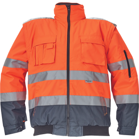 Darbinis švarkas vyrams Cerva Clovelly, oranžinė sp./tamsiai mėlyna sp., 3XL dydis