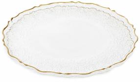 Serviravimo lėkštė Homla Lisala 217717, Ø 29 cm, skaidri sp./aukso sp., stiklas
