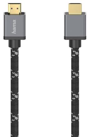 Kabelis Hama HDMI - HDMI 2.1 8K HDMI, HDMI, 1 m, melna krās./pelēka krās.