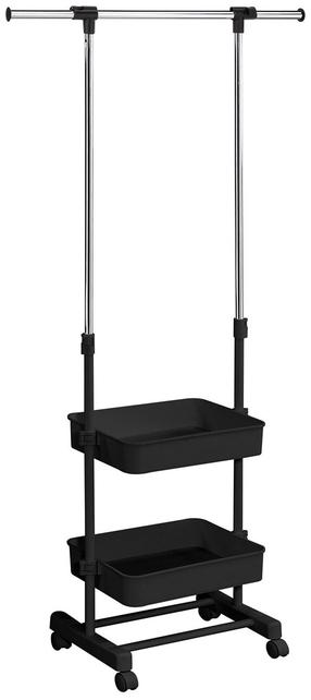 Riidestange Home4you Fergus, 92 - 165 cm, must v.