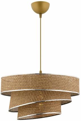 Šviestuvas lubų Opviq Couper Hazeran 390FLH2417, E27, 1 x 45 W, sidabro sp./smėlio sp. / aukso sp., 40 x 40 cm