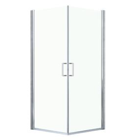 Душевая кабина Masterjero K262C-C, квадратная, без поддона, 90 см x 90 см x 190 см, хромовый цв./закаленный
